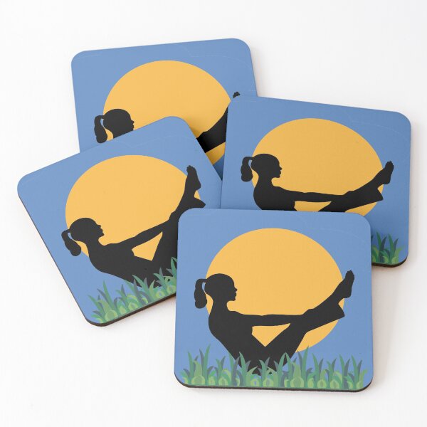 Item preview, Girl doing yoga on the grass. Perfect to give to lovers of yoga and exercise. designed and sold by Martapp.