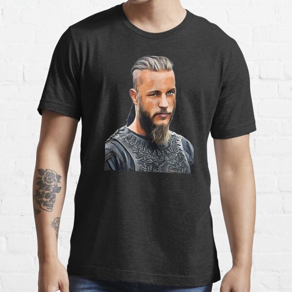 Vikings Ragnar Lothbrok Travis Fimmel Art T Shirt By Dragons23