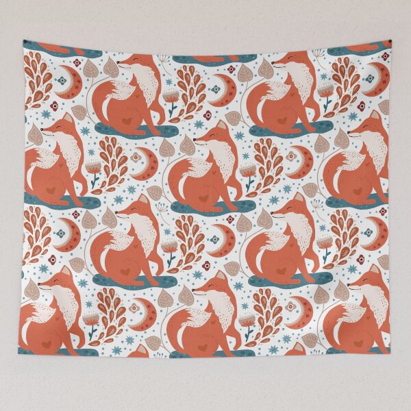 Item preview, Orange fox pattern designed and sold by Patternsonly.