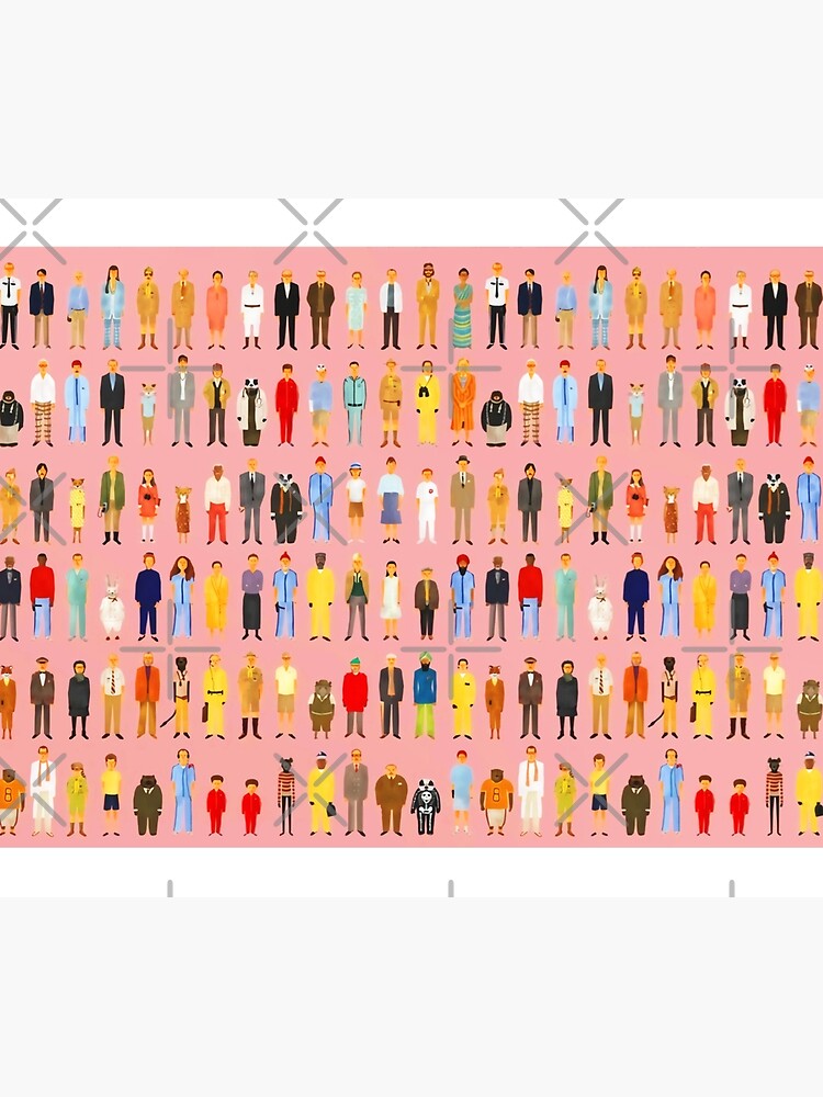 Disover Wes Anderson Movie Characters Shower Curtain