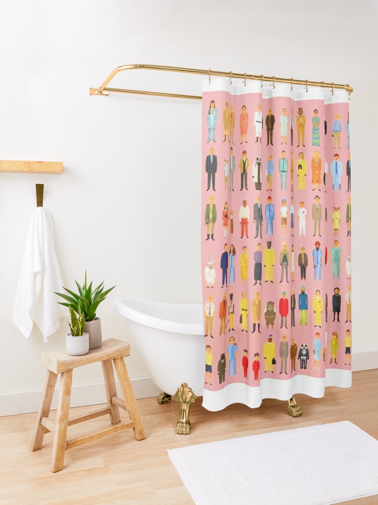Discover Wes Anderson Movie Characters Shower Curtain
