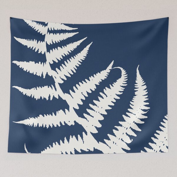Item preview, Botanical Study 15, Off White on Dark Navy Blue (part of a set) designed and sold by KShedenhelm.