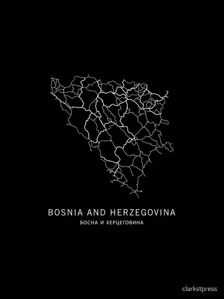 Disover Bosnia and Herzegovina Road Map | iPhone Case