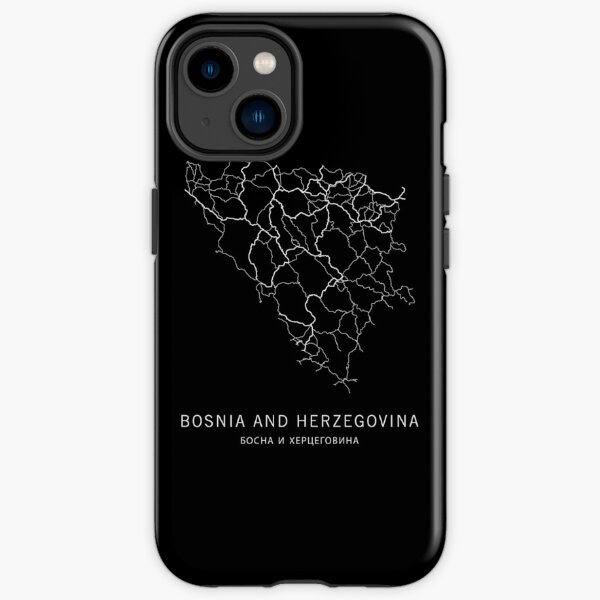 Disover Bosnia and Herzegovina Road Map | iPhone Case