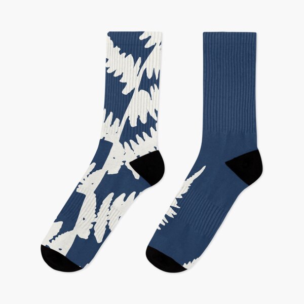 Item preview, Botanical Study 19, Off White on Dark Navy Blue (part of a set) designed and sold by KShedenhelm.