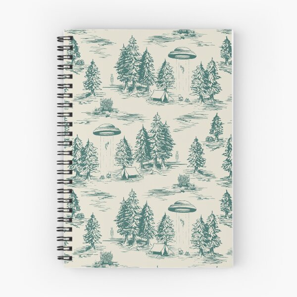 Item preview, Teal Alien Abduction Toile De Jouy Pattern designed and sold by somecallmebeth.