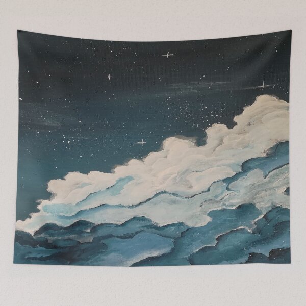 Item preview, Japanese Wind Clouds-Outdoors-Night designed and sold by DiensDesign.
