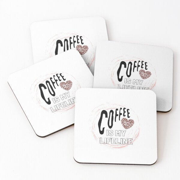 Item preview, Coffee Is My Lifeline designed and sold by geekygirlprint.