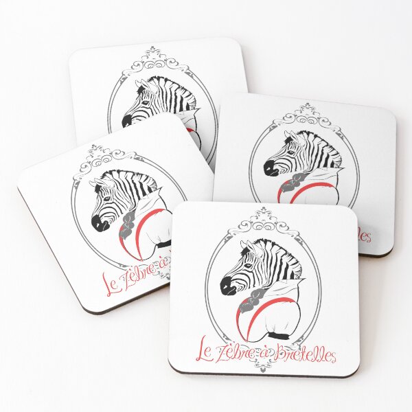 Item preview, Dressed Zebra with Suspenders ZAB logo french words designed and sold by zebreabretelles.
