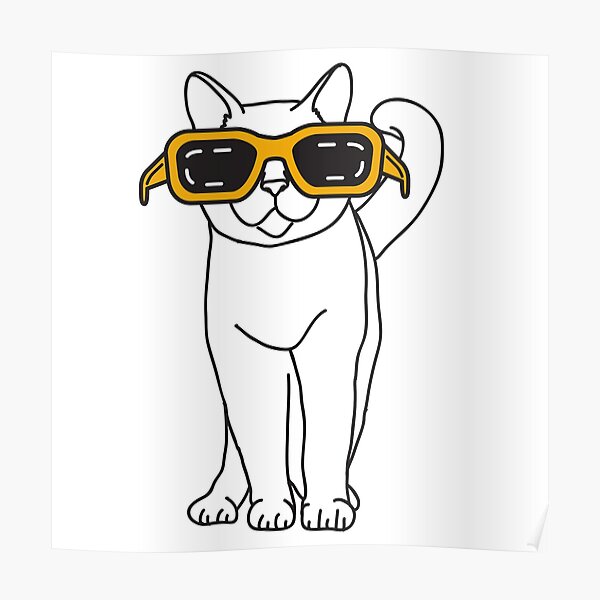 "Cat wearing sunglasses" Poster by TesseractPro Redbubble