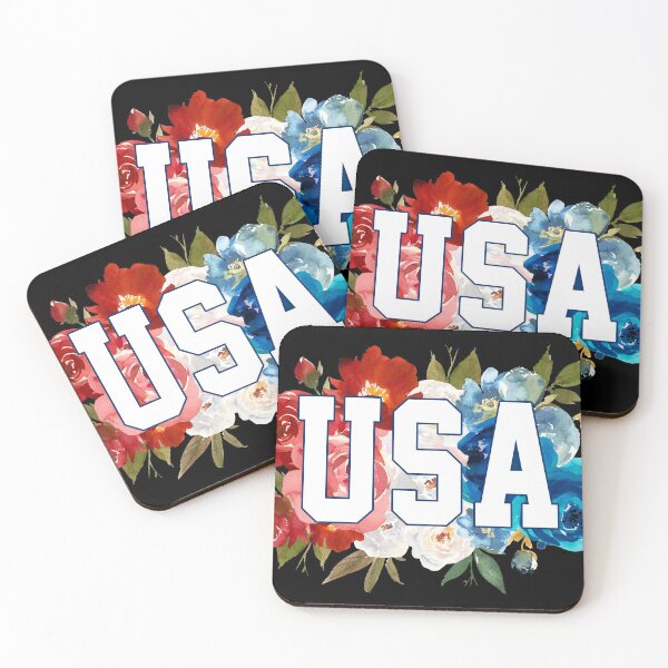 Item preview, USA Red, White and Blue Florals designed and sold by Bumblefuzzies.