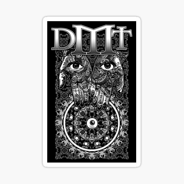 DMT - White "In gods Hands" Sticker