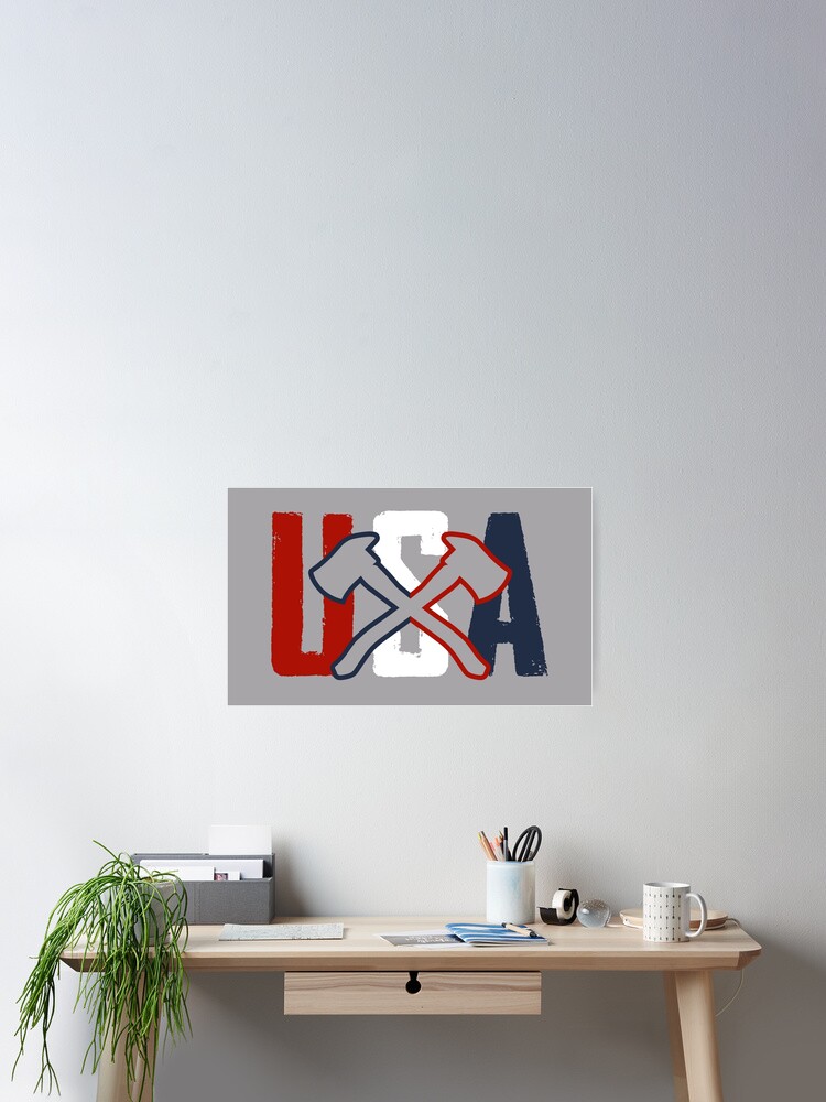 Thumbnail 1 of 3, Poster, USA Axe designed and sold by FiremanUP.