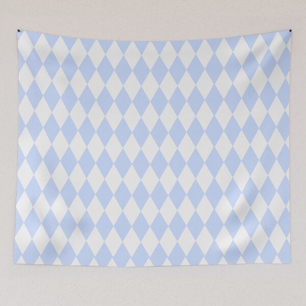 Item preview, RETRO HARLEQUIN MADNESS (COTTON CANDY BLUE) designed and sold by Antisocial Creatives.