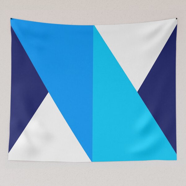 Item preview, Geometric Triangle Design Pattern_Summer_blue_white designed and sold by Brontorino.