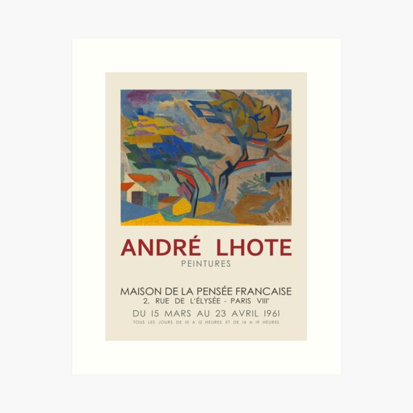 Item preview, Andre Lhote. Exhibition poster for House of the French Thought in Paris, France. 1961 designed and sold by PimentonArt.