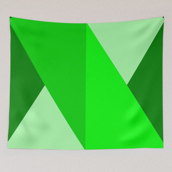 Item preview, Geometric Triangle Design Pattern_Summer_shiny green designed and sold by Brontorino.