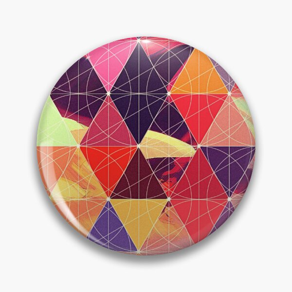 Item preview, Abstract geometric multicolor triangles polygon circles pattern designed and sold by cutecrazytshirt.