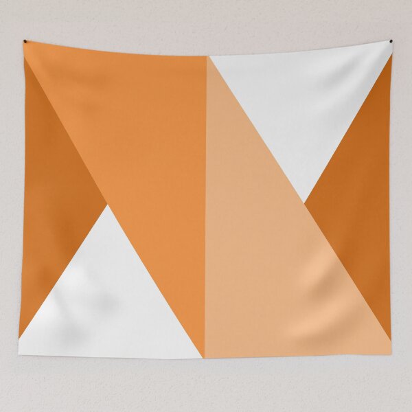Item preview, Geometric Triangle Design Pattern_Summer_orange_white designed and sold by Brontorino.