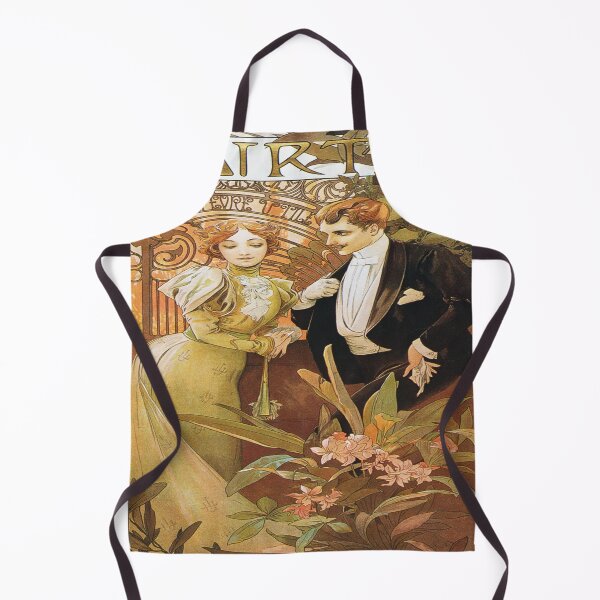 Item preview, Mucha Flirt Biscuits Lefevre-Utile 1895 - Vintgage French Biscuit Poster Reproduction designed and sold by molamode.