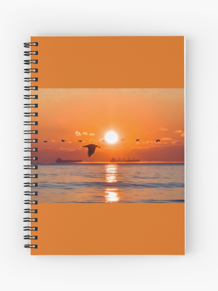 Ocean Beach Sunset Spiral Notebook