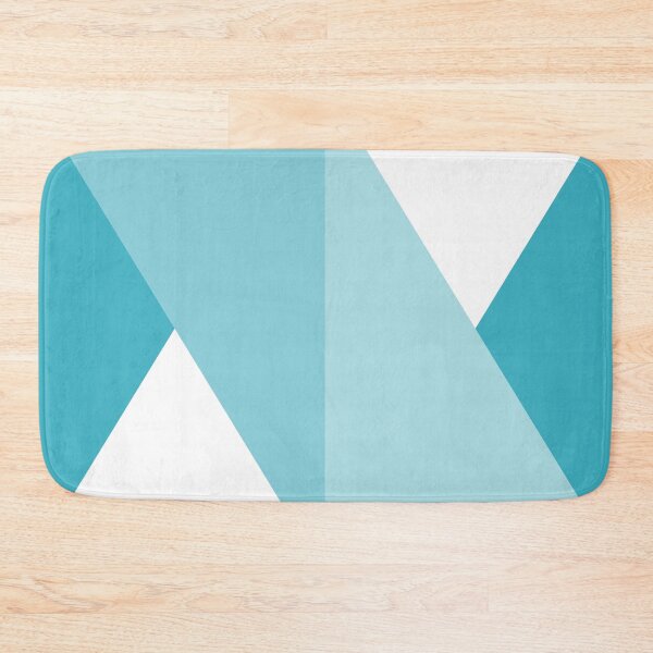 Item preview, Geometric Triangle Design Pattern_Summer_turquoise_white designed and sold by Brontorino.