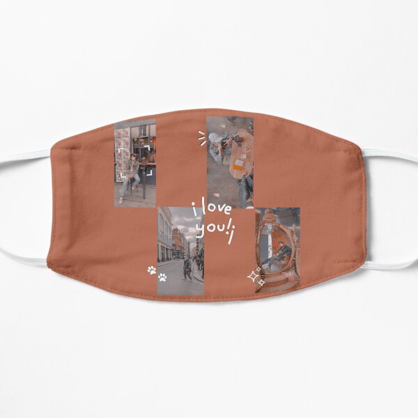 jhope orange boyfriend aesthetic Flat Mask
