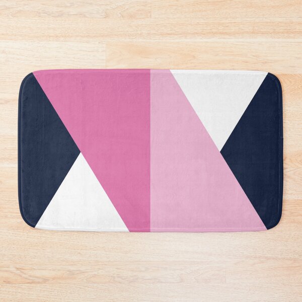 Item preview, Geometric Triangle Design Pattern_Summer_raspberry_navy blue designed and sold by Brontorino.