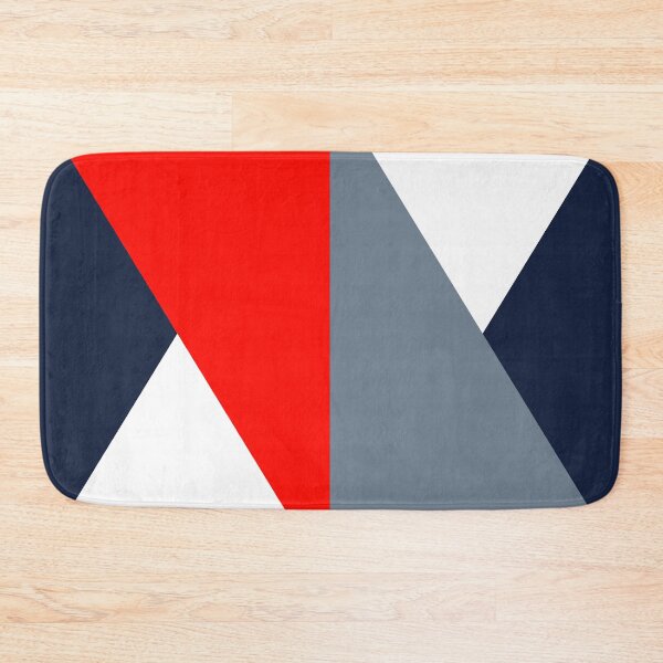 Item preview, Geometric Triangle Design Pattern_Summer_navy blue_red_grey designed and sold by Brontorino.