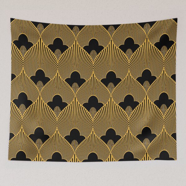 Item preview, Art Deco-Style Gold-Hues And Black Romantic Pattern designed and sold by DEC02.