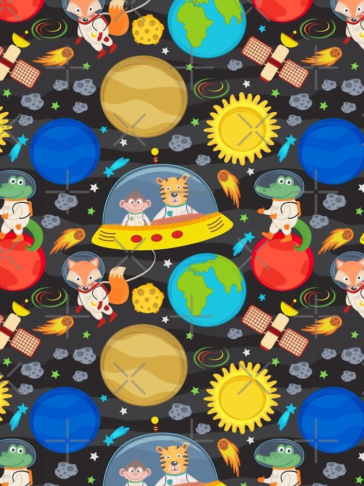 Thumbnail 4 of 4, iPhone Case, Animal In Ufo Space Cute Kids Pattern designed and sold by PatternTale.