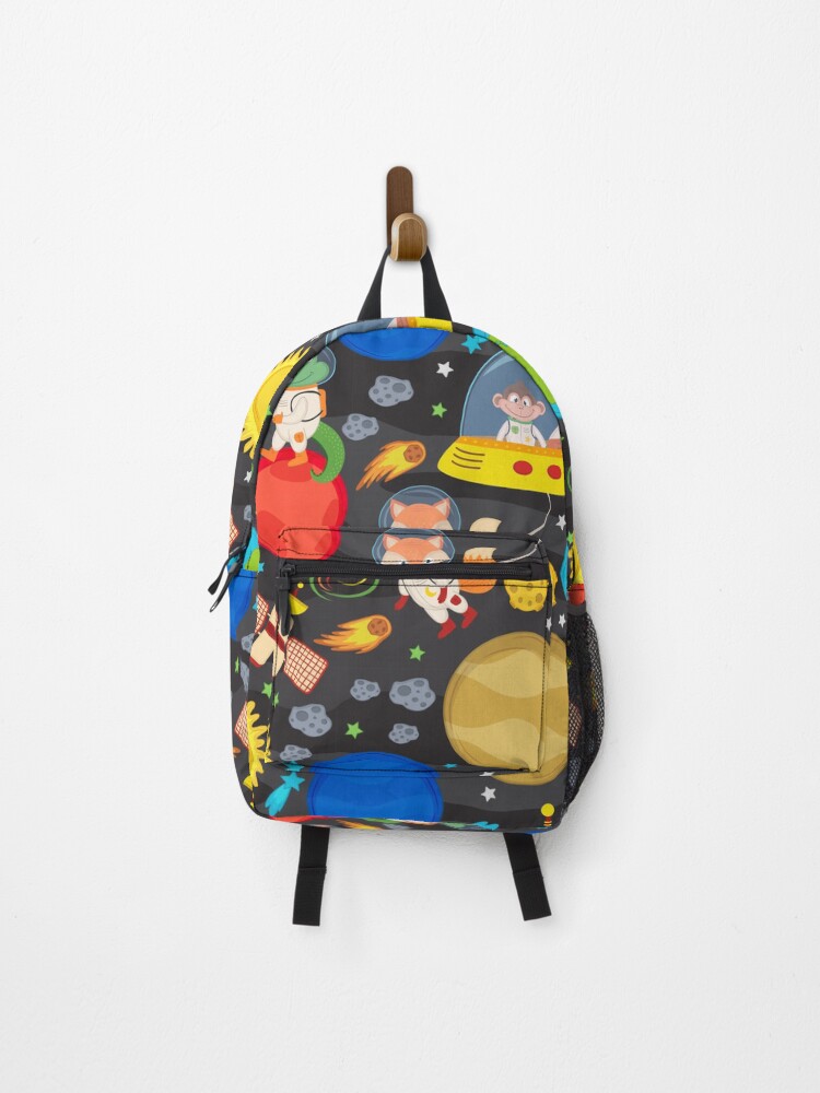 Thumbnail 1 of 3, Backpack, Animal In Ufo Space Cute Kids Pattern designed and sold by PatternTale.