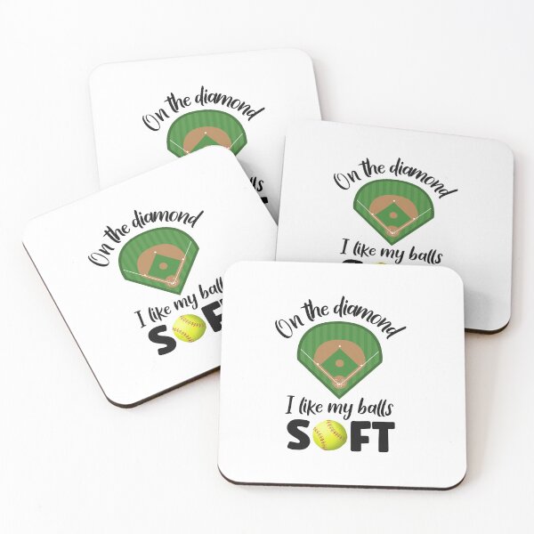 Item preview, On The Diamond I Like My Balls Soft, Softball designed and sold by SportyDogShop.
