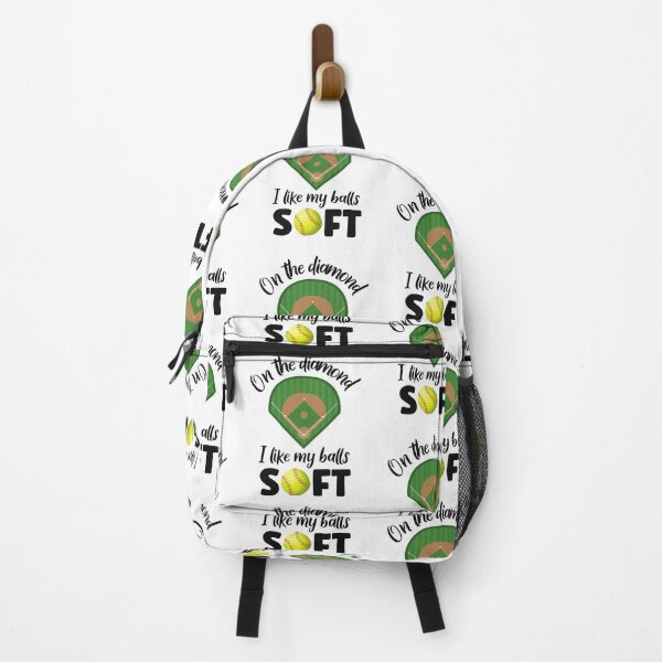 Artikelvorschau, Auf dem Diamanten mag ich meine Bälle Soft, Softball entworfen und verkauft von SportyDogShop.