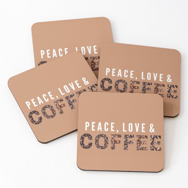 Item preview, Peace Love and Coffee | peace love happiness designed and sold by NerdyByDesign.