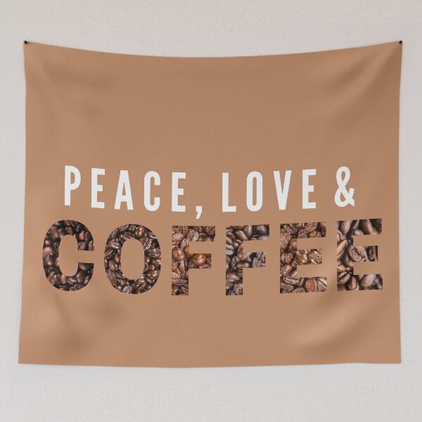 Item preview, Peace Love and Coffee | peace love happiness designed and sold by NerdyByDesign.