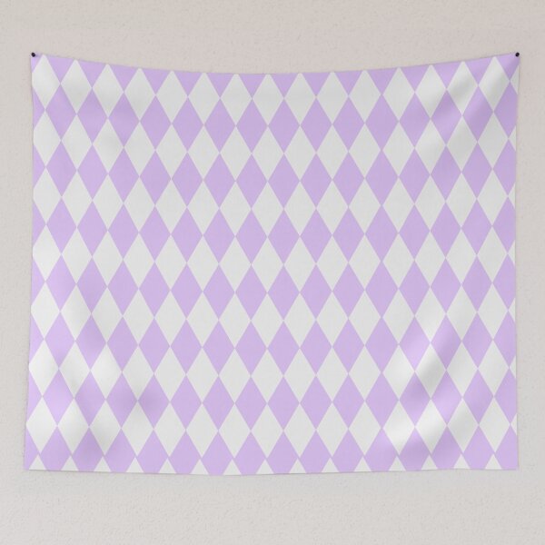 Item preview, RETRO HARLEQUIN MADNESS (FRENCH LAVENDER) designed and sold by Antisocial Creatives.