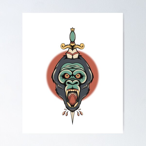 Gorilla Tattoo Canvas Prints for Sale | Redbubble