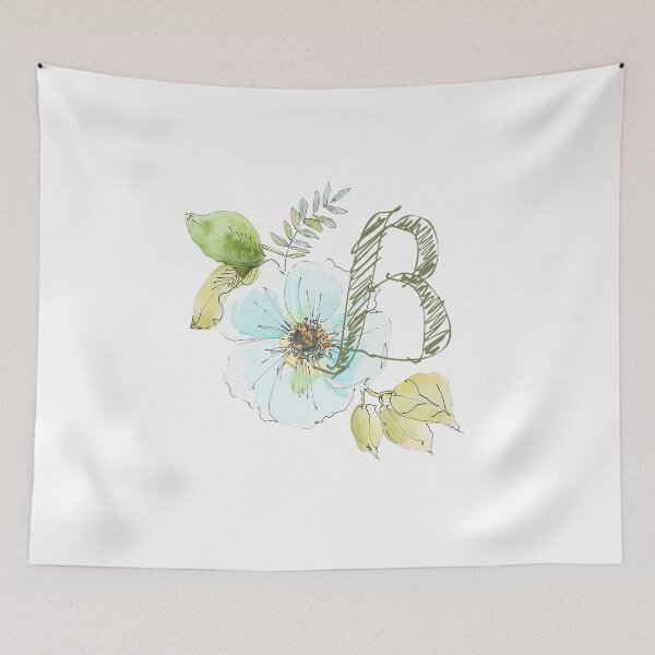 Item preview, Letter B with a flower design designed and sold by amalebraheem.