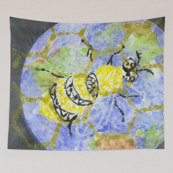 Item preview, Collagraph Bee Earth Day designed and sold by LymphomaLass.
