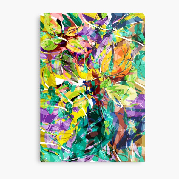 Colorful evergreen Flora, Rolando Paciel Metal Print