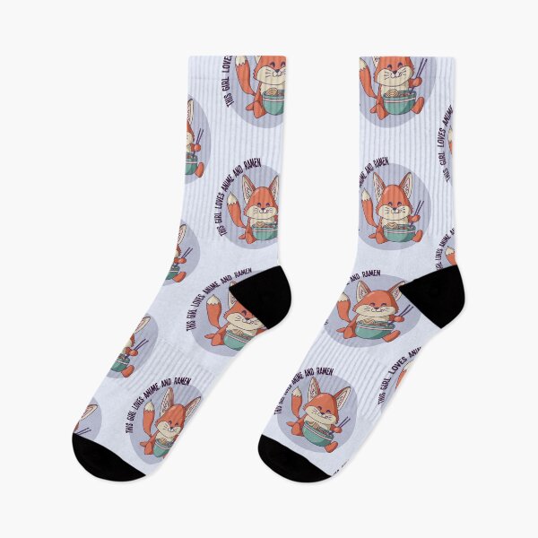 Item preview, Cute fox This girl loves anime and ramen designed and sold by TamGustam.