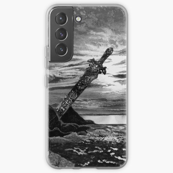 Amazon Sword in the Stone Black and White Beach Sunset Samsung Galaxy Soft Case