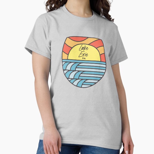 Item preview, Lake Erie Pennsylvania PA Retro Water Sunrise and Sunset designed and sold by palmettodigital.