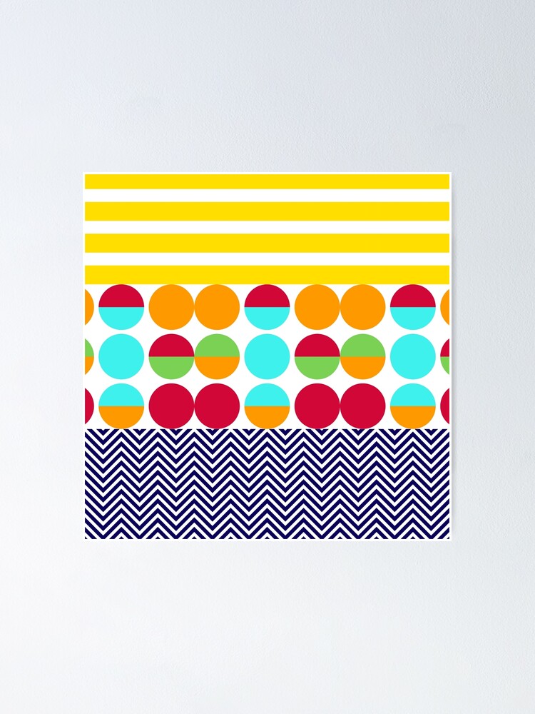 Thumbnail 1 of 3, Poster, Mix Shapes Design designed and sold by MasterDesign99.