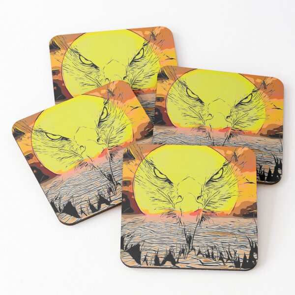Item preview, African sun set Eagle design  designed and sold by TrippyEarth.