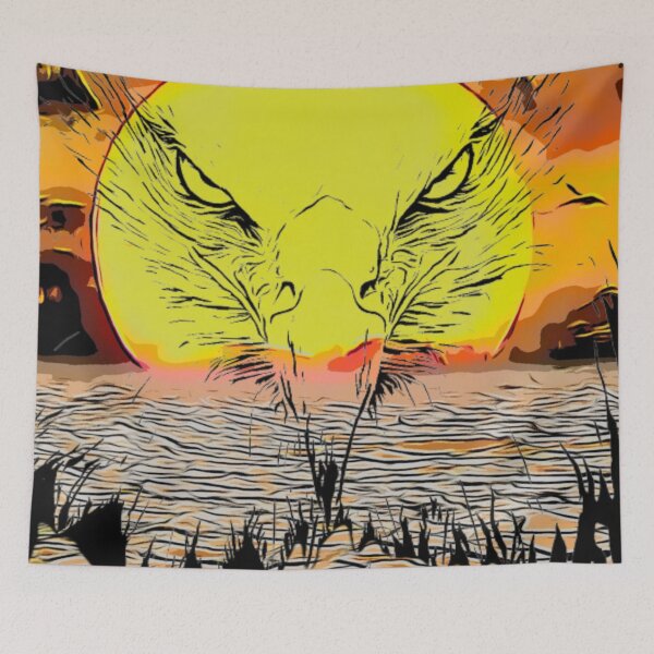 Item preview, African sun set Eagle design  designed and sold by TrippyEarth.