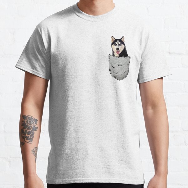 Cute Siberian Husky Sibe Chukcha for dog lovers pocket owner Classic T-Shirt