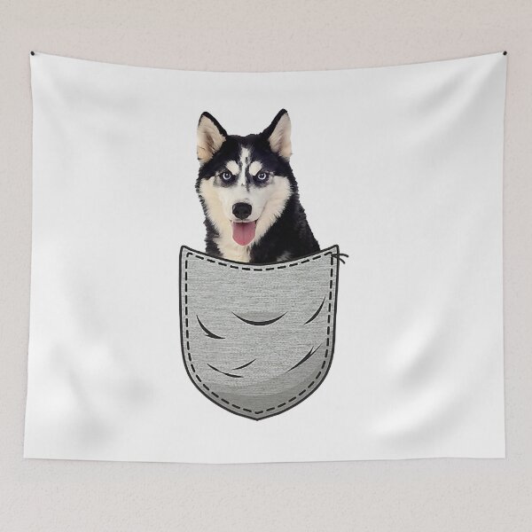 Item preview, Cute Siberian Husky Sibe Chukcha for dog lovers pocket owner  designed and sold by TwoheyLozen.