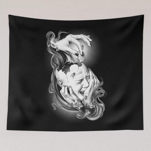 Item preview, My Lucid Nightmare- Illustrative Portrait designed and sold by Anicatattoos.